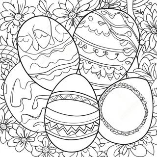 Decorative Easter Eggs Coloring Page 35943-28906