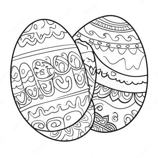 Decorative Easter Eggs Coloring Page 35943-28907