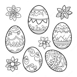 Decorative Easter Eggs Coloring Page 35943-28908