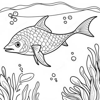 Swordfish Swimming In The Ocean Coloring Page 35972-28934