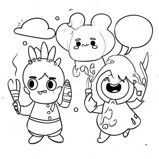 Kiff Characters In Action Coloring Page 35983-28956