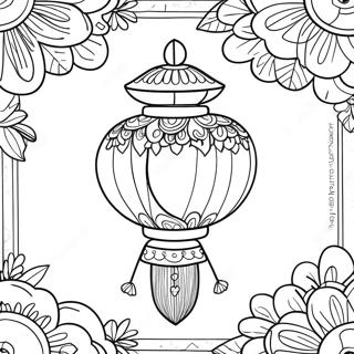 Moon Festival Lantern Coloring Page 36022-28971