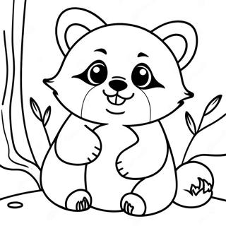 Emotional Turning Red Panda Coloring Page 3602-2973