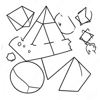 3d Shapes Coloring Page 36042-28983