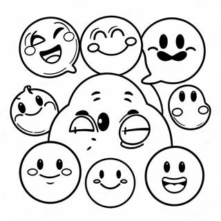 Happy Emoji Characters Coloring Page 36103-29042