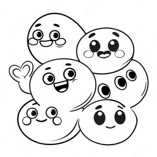 Happy Emoji Characters Coloring Page 36103-29044