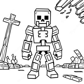 Minecraft Mutant Skeleton Coloring Pages