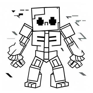 Minecraft Mutant Skeleton Coloring Page 36112-29038