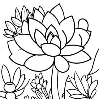 Succulent Plant Coloring Page 3611-2978