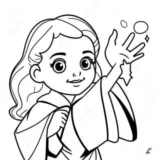 Hermione Casting A Spell Coloring Page 36123-29060