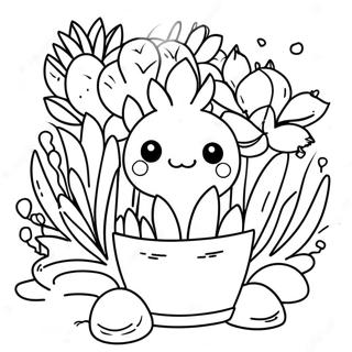 Cute Succulent Garden Coloring Page 3612-2981