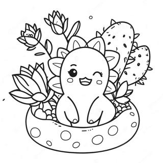 Cute Succulent Garden Coloring Page 3612-2984