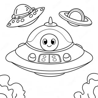 Cute Alien Spaceship Coloring Page 36143-29069