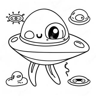 Cute Alien Spaceship Coloring Page 36143-29070