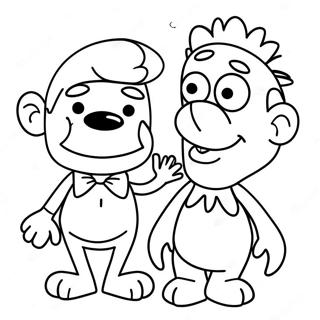 Funny Jeffy With Puppet Coloring Page 36163-29085