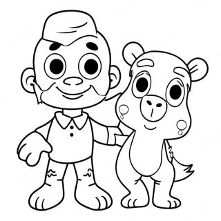 Funny Jeffy With Puppet Coloring Page 36163-29087