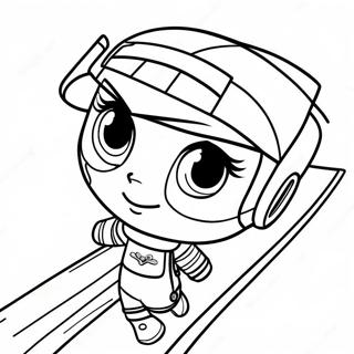 Vanellope Von Schweetz In A Racing Outfit Coloring Page 36173-29093