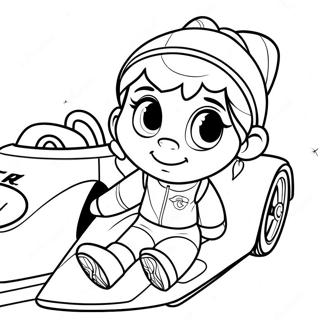 Vanellope Von Schweetz In A Racing Outfit Coloring Page 36173-29094