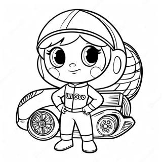 Vanellope Von Schweetz In A Racing Outfit Coloring Page 36173-29096