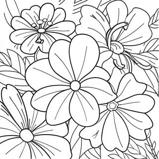 Tropical Flowers Coloring Page 36182-29099