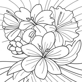 Tropical Flowers Coloring Page 36182-29100