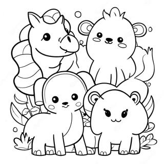 Colorful Felt Animals Coloring Page 3622-2994