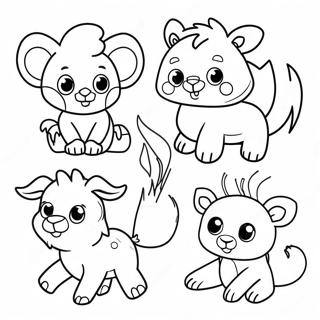 Colorful Felt Animals Coloring Page 3622-2995