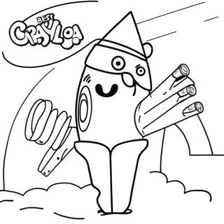 Colorful Crayola Movie Scene Coloring Page 36243-29146