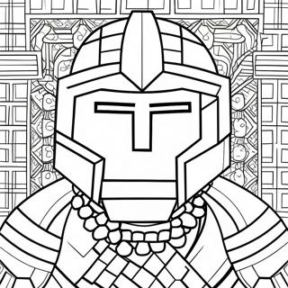 Diamond Armor Minecraft Steve Coloring Pages