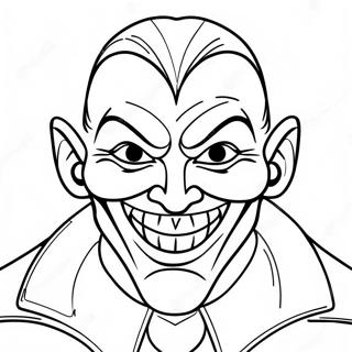 Evil Villain With Sinister Smile Coloring Page 36273-29174