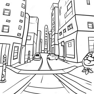 Vibrant Urban Street Art Coloring Page 36283-29191