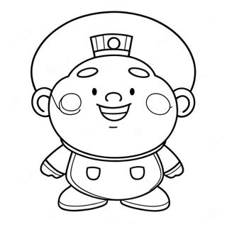 Thick Lined Cartoon Character Coloring Page 36293-29186