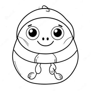 Thick Lined Cartoon Character Coloring Page 36293-29187