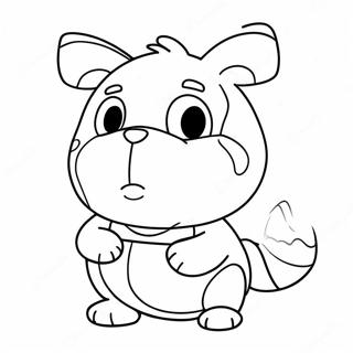 Thick Lined Cartoon Character Coloring Page 36293-29188