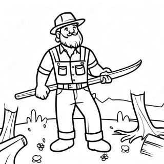 Lumberjack Coloring Page 36302-29194