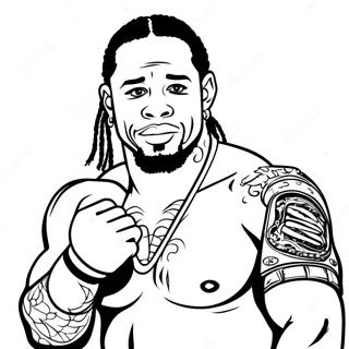 Jey Uso In The Ring Coloring Page 36313-29201