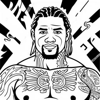 Jey Uso In The Ring Coloring Page 36313-29202