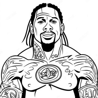 Jey Uso In The Ring Coloring Page 36313-29204