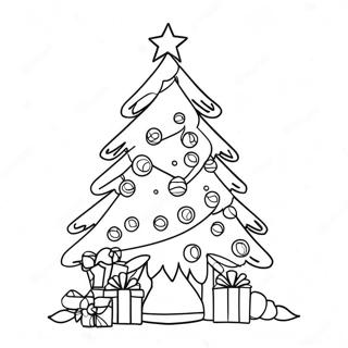 Festive Christmas Tree Coloring Page 36323-29213