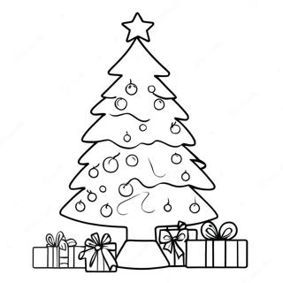 Festive Christmas Tree Coloring Page 36323-29215