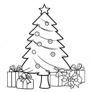 Festive Christmas Tree Coloring Page 36323-29216