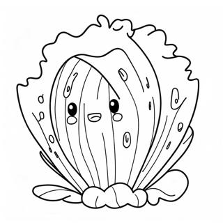 Cute Cartoon Lettuce Coloring Page 36363-29248