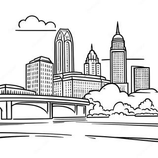 Cleveland Skyline Coloring Page 36373-29253