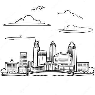 Cleveland Skyline Coloring Page 36373-29254