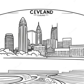 Cleveland Skyline Coloring Page 36373-29255