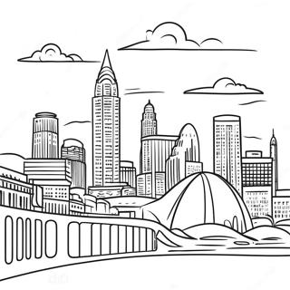 Cleveland Skyline Coloring Page 36373-29256