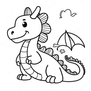 Colorful Dragon And Boy Adventure Coloring Page 36383-29266