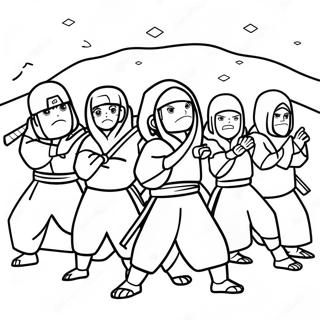 Akatsuki Members In Battle Coloring Page 36403-29278