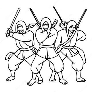 Akatsuki Members In Battle Coloring Page 36403-29279