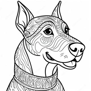 Doberman Coloring Page 36422-29291